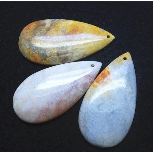 1pc nature semi precious stone pendants fossil stone for women choker necklace or pendants making accessories hot stone for sell