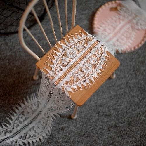 6meter New 7CM wide eyelashes lace accessories eyelashes fringed lace handmade DIY clothing materials