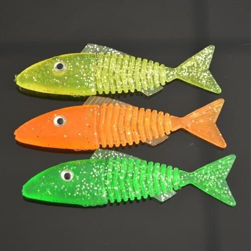 Fishing Lure Soft Bait 8cm 3g Artificial Fish Lures Excellent Swimbaits Lot 3 Pieces