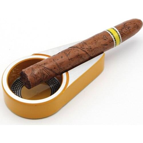 Cigar Ashtray Mini Cigar Portable Pocket Travel Ashtray Metal Aluminum Table Ashtray Cigarette Ash Tray Smoking Accessories
