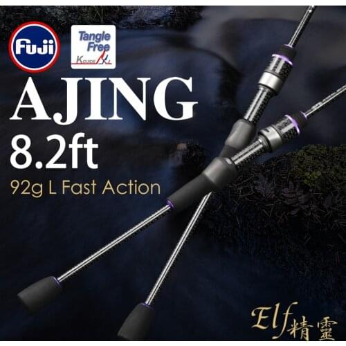 TSURINOYA Ultralight AJING Fishing Rod 2.49m 92g L Power Elf S822L C822L Rockfish Lure Casting Spinning Fishing Rod Fast Action