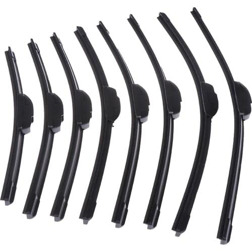 Hot sale 14'' 16'' 18'' 19'' 20'' 21'' 22'' Universal U-type Soft Frameless Bracketless Rubber Car Windshield Wiper Blade