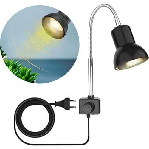 Rotatable Aquarium Reptile Heat Light Clamp Lamp Bulb w/ Clip 25W EU Plug