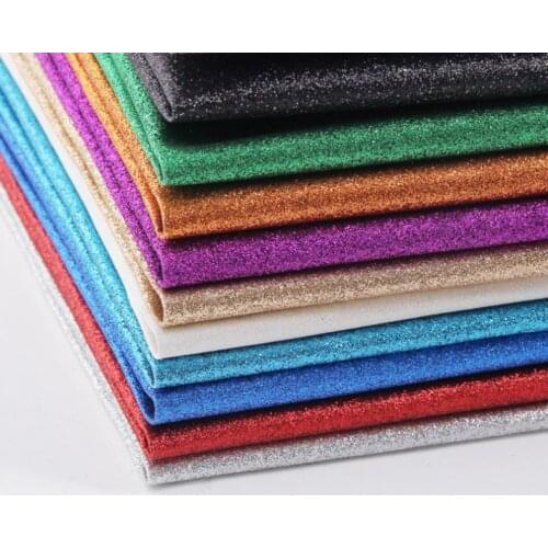 High quality 100X140CM Size Glitter Faux Leather Chunky Glitter Leather Fabric Leather fabric