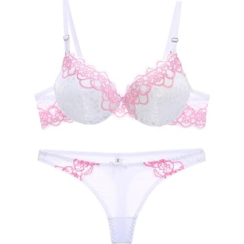 Women Bra Set Fashion Lace Lingerie Straps Panty Bandage Set Babydoll Sexy Bra Set