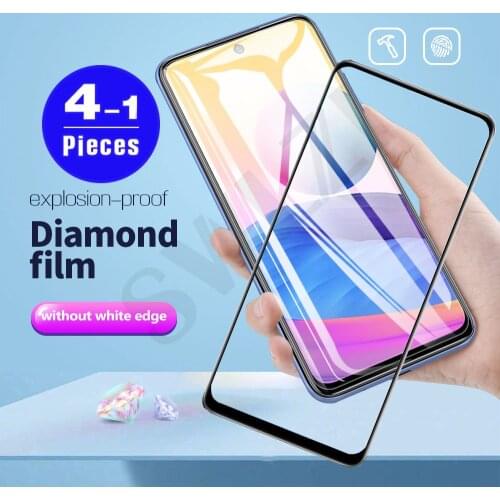 1-4Pcs 9D cover Phone Screen Protector for Redmi Note 10 9 Pro Max 10S 9S 9T 8 8T 7 7S Tempered Glass redmi 10X Protective Film