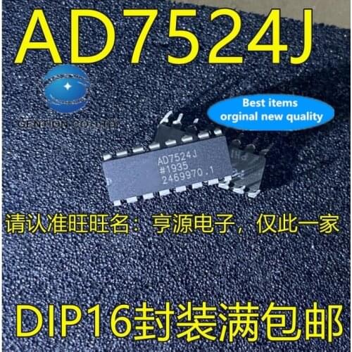 10PCS AD7524 AD7524J AD7524JN AD7524JP AD7524JNZ DIP-16 feet in stock 100% new and original