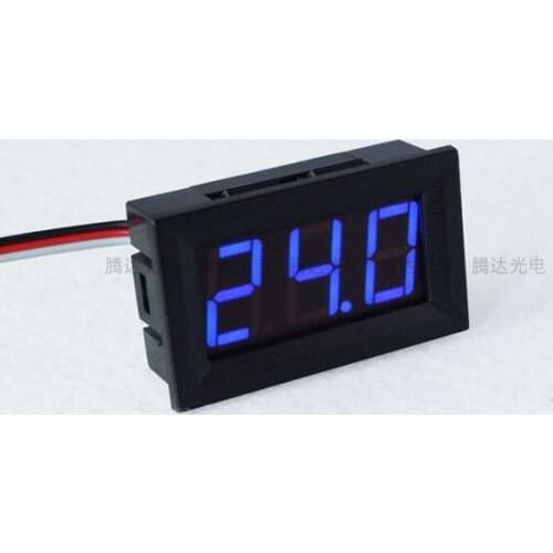 High Quality 10pcs 0.56inch DC0-40V Blue LED Digital Voltmeter Volt Voltage Panel Meter three wires48mm*29mm*16mm 48*29*16mm