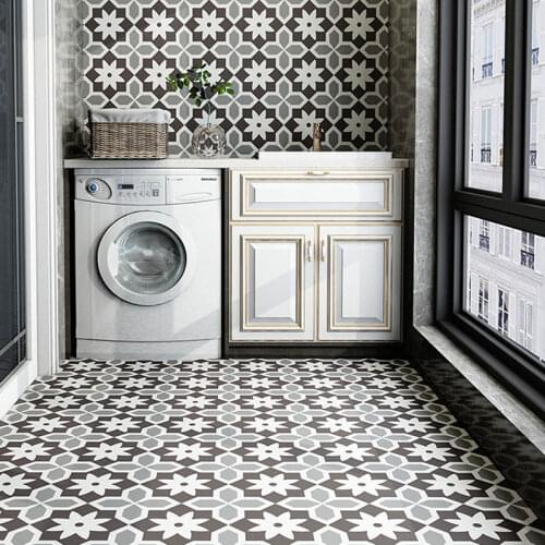 10pcs Modern Simple Bathroom Anti-slip Floor Tile Stickers Removable Waterpoof Wall Sticker Background Wall Decoration LBS