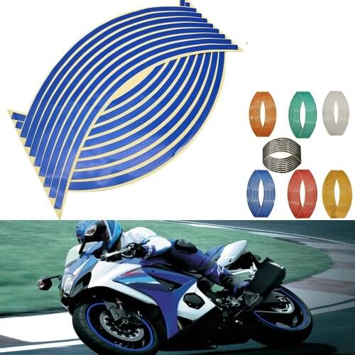 16Pcs Universal Waterproof Motorcycle Wheel Rim Reflective Stickers Moto Auto Decal For Yamaha YZF R15 XT660 xt 660 MT125 MT01