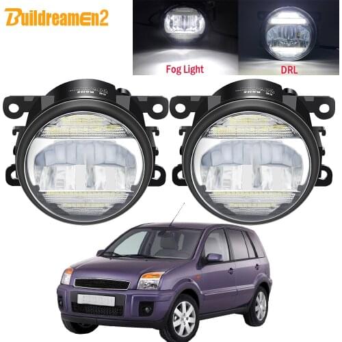 2 X Car Front Bumper LED Fog Light Assembly Daytime Running Lamp DRL 30W 8000LM 12V Styling For Ford Fusion Estate JU 2002-2008