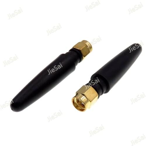 5pcs Black WIFI/2.4G/3G Module 2.4G Antenna 2dBi High Gain SMA Male Plug 5cm Length Antenna