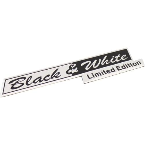 Auto Aluminum Black & white Limited Edition Emblem Badge Sticker