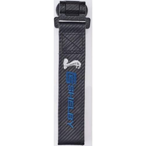 Car TOW for SHELBY emblem trailer belt carbon fiber style cloth bumpers glue sticker for ford focus fiesta MUSTANG accessories