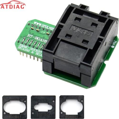 Free shipping RT-BGA169-01 BGA169 / BGA153 EMMC Adapter V2.2 With 3pcs BGA bounding box For RT809H Programmer
