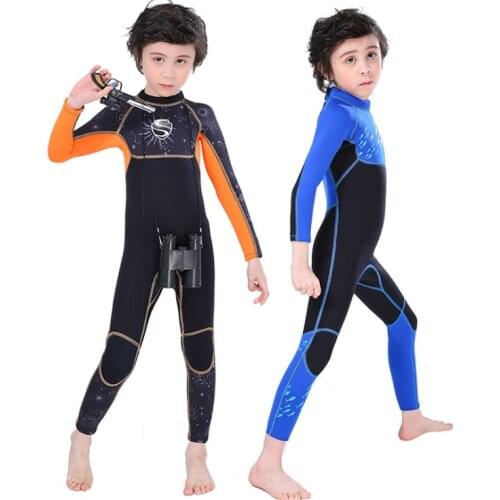 3MM Boys Neoprene Long Sleeve Wetsuit For Swimming Scuba Diving Surfing Snorkeling Spearfishing Jumpsuit