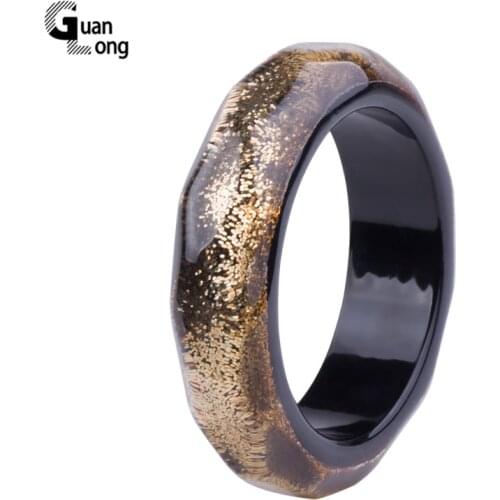 GuanLong Classic Resin Cuff Bracelet Bangles Women Fashion Colorful Blue Acrylic Wide Bracelet Female Simple Charm Party Jewelry