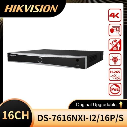 Hik Acusense Poe Nvr 16ch DS-7616NXI-I2/16P/S Gezichtsherkenning Pos Intelligente Analytics H.265