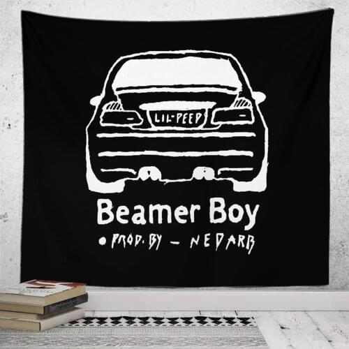 Hippie Lil Beamer Boy Peep Tapestry Wall Art Star Night Sky Black Cloth Room Decor Hanging Wall Tapestries Trippy Gobelin Carpet