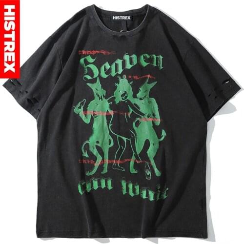 HISTREX 100% Cotton Devil Dancing Men T Shirt Streetwear Casual Crewneck T-shirt Fashion Summer O Neck Tshirt M Tshirt W308B