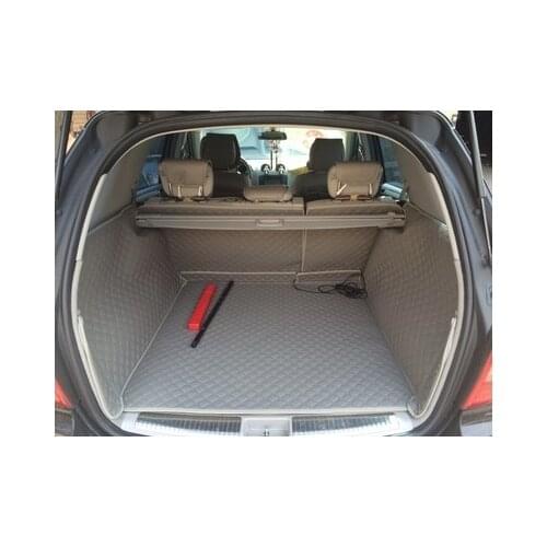 Good quality! Full set car trunk mats for Mercedes Benz ML 300 350 500 W164 2011-2005 waterproof cargo liner mats boot carpets