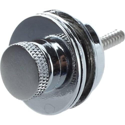 Flat Head Chrome Strap Lock for Electric Guitar