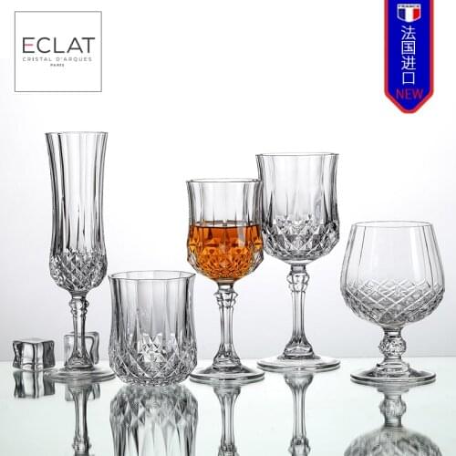 French imports of CDA bow crystal retro hand-cut crystal glass of red wine glasses of champagne glass cup of whisky