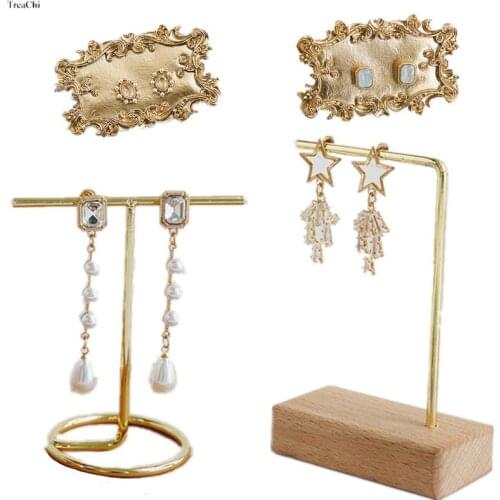 New Metal Earring Shelf Necklace Showing Stand Eardrop Display Studs Rack for Girls Make Up Desk Decoration
