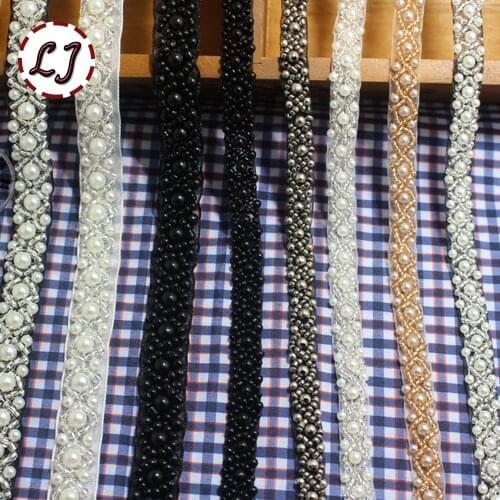 New high quality 2yd/lot 15MM 10MM Craft Braided breads Trim Embroidered Lace Ribbon canonicals Trim Costume Applique Sewing DIY