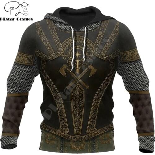 3D All Over Printed Chainmail Knight Armor Hoodie Harajuku Fashion Hooded Sweatshirt Unisex Casual Jacket Cosplay hoodies QS-002