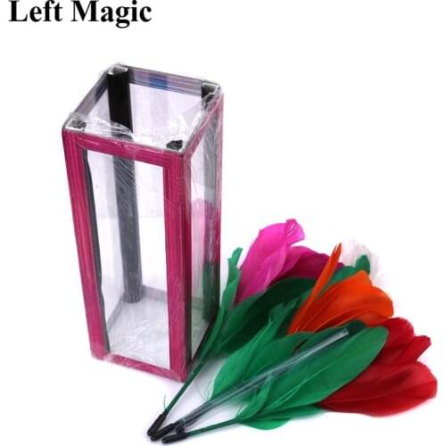"Funny Flower From Crystal Tube Magic Tricks For Magician Stage Flower Appearing Clarity Tube Illusion Mentalism