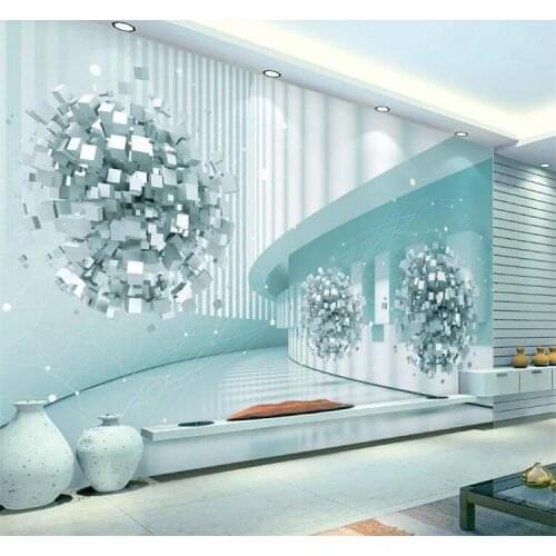 Custom size 3d Photo Wallpaper Stereo Space Future Technology Sense Abstract Architecture TV Background Wallpaper Home wall