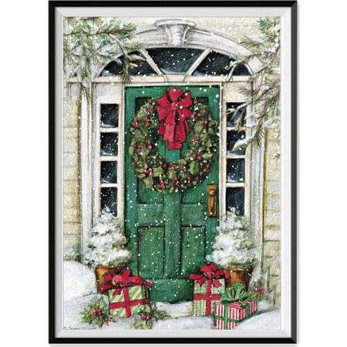 5D diamond painting full diamond Christmas round diamond mosaic pattern home decoration DIY handmade