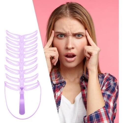 8 In 1 Reusable Eyebrow Shaper Makeup Template Practical Seamless Plastic Eyebrow Shaper Eyebrow Template for Home