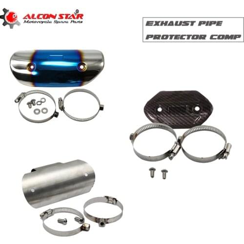 Alconstar- Stainless steel Motorcycle Exhaust Mid Link Pipe Protector Heat Shield Cover For Honda CBR600 CB400 For Yamaha YZF R6