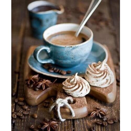 DIY Diamond Painting Coffee Cross Stitch Full Drill Diamond Embroidery Mosaic Picture of Rhinestones Home Decor Gift