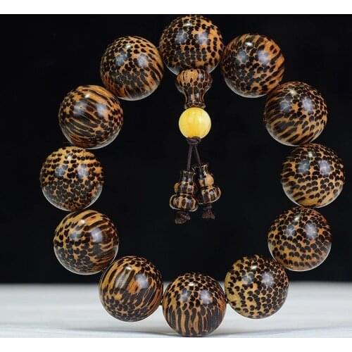 AURAREIKI Snake Scale Wood Buddha Beads Buddhist Culture Prayer Buddha Beaded Seed Bracelets Charm Beads Bracelet Jewelry Gift