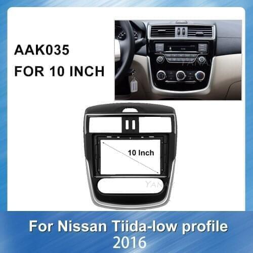Car radio stereo receiver Face Dash Mount Trim Fascia Frame for Nissan Tiida 2016 Car Audio Panel Adaptor Refitting Kit frame