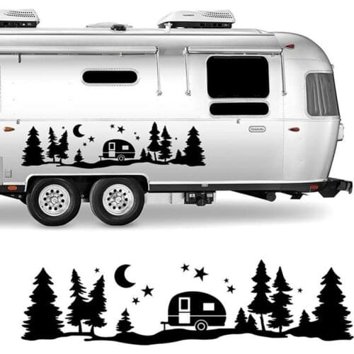 Car Styling Sticker 3D Christmas Theme Auto Decal PVC Car Door Decals For Camper RV Car Accessories 84x22cm