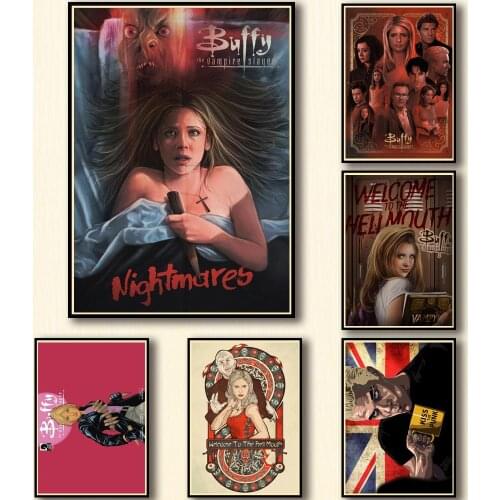 29 Designs Buffy The Vampire Slayer Whitepaper Poster Artwork Painting Funny Wall Sticker for Coffee House Bar 2