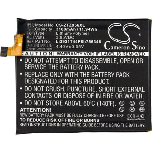 CameronSino for AT&T Blade Spark Z971 for ZTE A2017U Axon 7s A2018 Dual SIM Axon 8 BV8P121 Grand X4 Z956 Z971 Z978 battery