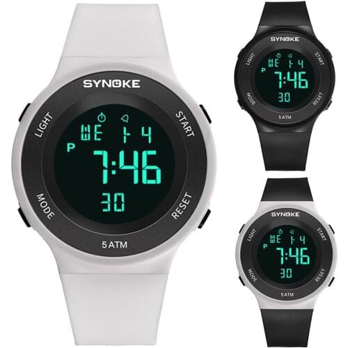 Unisex Men Women Watches Outdoor Waterproof Alarm Plastic Band Date Display Sports Wrist Watch