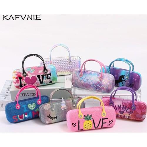 KAFVNIE Hot Children Glasses Box Portable Sunglasses Case Cartoon Cute Glasses Case Gift for Friends Fruit Hard Sunglasses Case