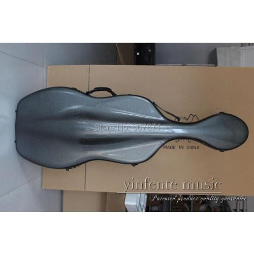 Black new 4/4 Cello carbon fiber case large advanced