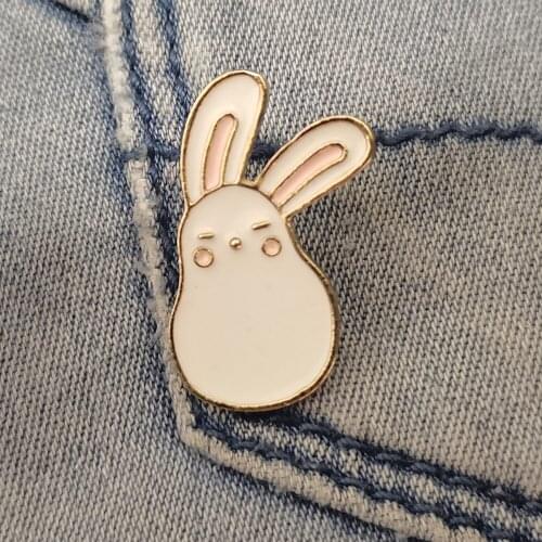 Cartoon Cute Animal Bunny Brooch Metal Brooch Enamel Pins Size About 1.1*0.5 Inch Weight “3.0g
