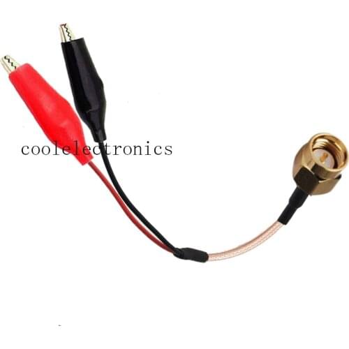 RG316 Cable SMA Plug Male to Dual Alligator Clip Test Connector Pigtail Extension Cable 30/50cm 1/2/3/5/10m