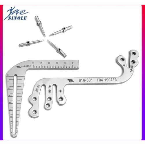Dental Implant Guide Set Oral Planting Locator Positioning Guide Angle Ruler Drilling Positioning Ruler Dentist Tools