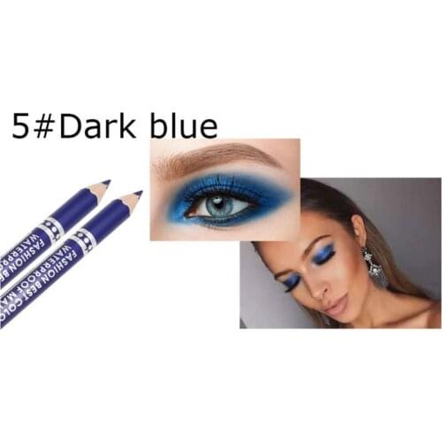 Matte Lip Liner Eyeliner Pen Not Blooming Eyeliner long-lasting Waterproof Eye Liner Gold Red Blue White Eyeliner Shiny Eyliner