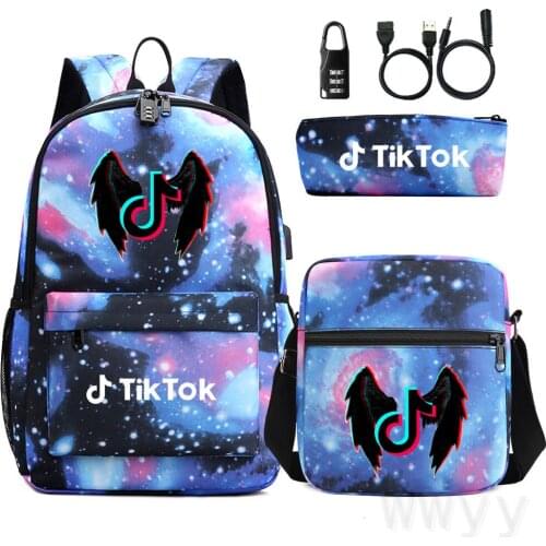 Fashion TIK TOK Backpacks High School Bag Women Boys Shoulder Bag Student Travel Bag Men School Backpack Mochila