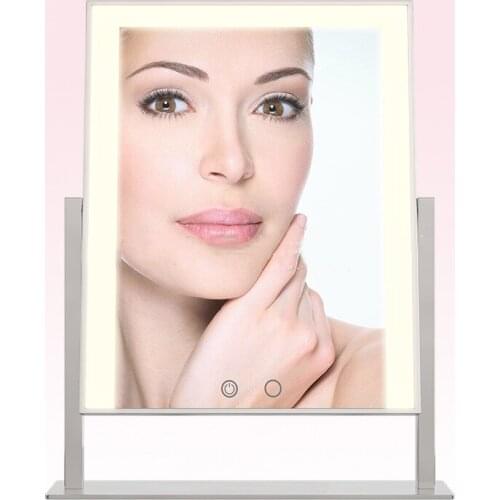 Desktop Hollywood LED Light with Vanity Mirror Dressing Table Special Touch Belt Dimming with Magnifying Glass Princess Mirror